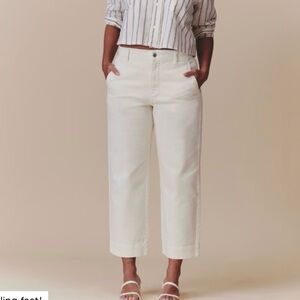 Everlane white straight-leg pants Size 2